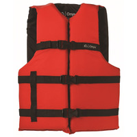 Full Throttle Onyx Adult General Purpose Life Jacket, Red