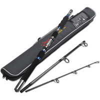 Fiblink 3-Piece Spinning Rod Heavy Spinning Fishing Rod Portable Fishing Rod Carbon Spin Rod (30-50-Pound Test)