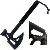 Mtech Usa Mt-Axe14 Camping Axe, Black Stainless Steel, Cord-Wrapped Handle, 17.5-Inch Overall