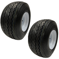 Ecustomrim 2-Pack Golf Cart Tires On Rims 18 X 8.5 X 8 18-850-8 18X8.50-8 White 4 Lug 18 In.