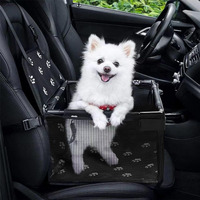 Genorth Small Dog Car Seats For Small Dogs,Portable Puppy/Pet Car Booster Seat With Clip-On Leash And Mesh Window For Pet Up To 11 Lbs