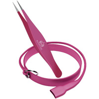 Majestic Bombay Point Tweezer For Women And Men - Splinter Ticks,Facial, Brow And Ingrown Hair Removal-Sharp, Needle Nose, Surgical Tweezers Precision Best Tweezers For Chin Hair X Drop Wristband