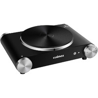 Cusimax Electric Hot Plate For Cooking Portable Single Burner 1500W Cast Iron Hot Plates Heat-Up In Seconds Adjustable Temperature Control Stainless Steel Non-Slip Rubber Feet Upgraded Version B101