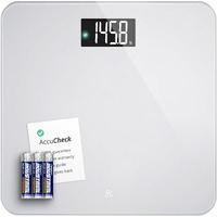 Greater Goods Digital Accucheck Bathroom Scale For Body Weight, Capacity Up To 400 Lbs, Batteries Included, Ash Grey
