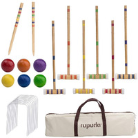 Ropoda Six-Player Croquet Set With Wooden Mallets, Colored Balls, Sturdy Carrying Bag For Adults &Kids, Perfect For Lawn,Backyard,Park And More
