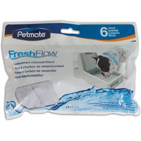Petmate 6 Count Fresh Flow Replacement Filter,Gray