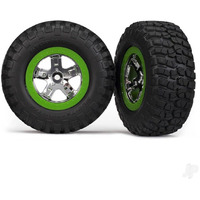 Traxxas Km2 Tires & Sct Wheels, Assm (2): Fr 2Wd Slash Only