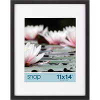 Snap - 11""X14"" Black Wall Picture Frame - Single White Mat - Matted For 8""X10"" Image - Versatile Display Option For Your Cherished Memories - Rectangular Tabletop - White Poster Frame