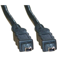 Cablewholesale Firewire 400 4-Pin To 4-Pin Cable, Male To Male Ilink Dv Cable, 4-Pin/4-Pin Ieee 1394A, Black, Firewire 400 Ieee 1394A Cord For Computer Laptop, 3 Feet