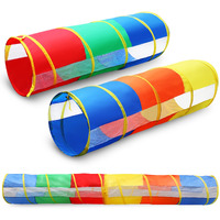 Hide N Side 2-Pack 6Ft/12Ft Crawl Through Play Tunnel Toy, Pop Up Tunnel For Kids Toddlers Dogs Babies Infants & Children Gift Indoor & Outdoor Tube