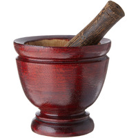 Thai Mortar Pestle Grinding Cookware Thai Food Menu Recipe Kitchen Tool Product Of Thailand (5 Inch)
