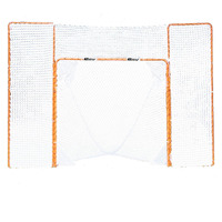 Ezgoal Lacrosse Folding Goal With Backstop And Targets, Orange , 6' X 6'