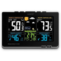 La Crosse Technology 308-1414Mb-Int Wireless Color Weather Station With Mold Indicator, Black
