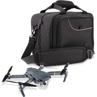 Usa Gear Drone Carrying Case - Drone Bag With Adjustable Dividers And Storage Pockets - Compatible With Yuneec Breeze, Dji Mavic Pro 2 & More - Fits Drone, Controller, Batteries And Propellers - Black