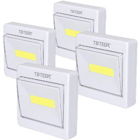 Tbteek Closet Light, Super Bright, Battery Operated, Stick Anywhere, 200 Lm Cob Led Lamp, Light Switch Nightlight, Tap Lights For Closet, Shed, Attic, Emergency (4 Pack)