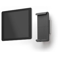 Durable Wall-Mounted Tablet Holder, Silver/Charcoal Gray
