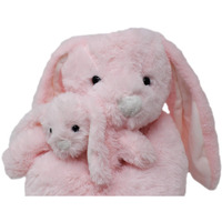Mother & Baby Stuffed Rabbit Plush Set | Super Soft Bunny Stuffed Animal | Cute Plushies For Kids Bedroom | 15"" Stuffed Animals For Girls & Boys | Farm Animal Toys By Exceptional Home