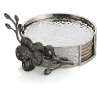 Michael Aram Black Orchid Drink Coaster Set
