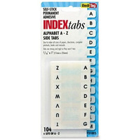 Redi-Tag Permanent Alphabetical Tab Indexes - 104 X Tab - Printeda-Z - 104 / ...