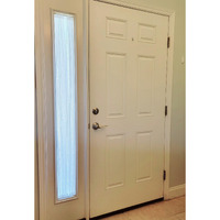 White Sheer Sidelight Curtain 36"" Wide 78"" Length Rod Pocket Top And Bottom. Panel Sheer Door Curtains Window Treatment For Front Entry Door,