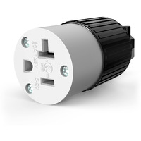 Enerlites Nema 5-20R Straight Blade Connector, Female Plug Replacement Cord Outlet, 20 Amp, 125 Volt, 2 Pole, 3 Wire Grounding, Industrial Grade, Heavy Duty, Ul Listed, 66211-Bk, Black