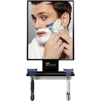 Toilettree Products Fogless Shower Mirror - Anti-Fog Mirror - Adjustable Shaving Mirror With A Squeegee - Rust-Proof, Impact-Resistance Bathroom Shower Mirror - Tall
