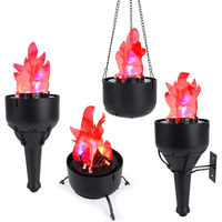 Topchances Battery Operated Fake Fire Lamp,3D Artificial Fire Flames 4 In 1 Campfire Realistic Effect Light Faux Table Top Flame Bowl Hanging Flame Light For Christmas Halloween Stage Club Decor