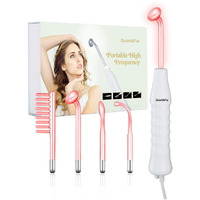 Quiet&Far High Frequency Facial Machine Skin Care Tool For Face Skin Care High Frequency Facial Wand Device With 4 Tubes