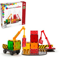 Magna-Tiles Builder 32-Piece Magnetic Construction Set, The Original Magnetic Building Brand