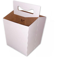 Ice N Cold 4Pk Cardboard Carrier (White, 50Ct) | Holds 4Pk 12Oz Bottles | Fast Same Day Shipping