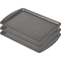 Goodcook Everyday Nonstick Carbon Steel 13    X 9    Baking Sheet Set, 3 Pack - Standard-Sized Carbon Steel Cooking Pans, Bakeware Set, Cookie Sheets For Baking, Oven Pan Set