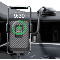 Wireless Car Charger, Mokpr 15W Fast Charging Car Mount Auto-Clamping Car Charger, Dashboard Windshield Phone Holder Compatible With Iphone 15/14/13/13 Pro/12 Pro12/11/X/8, Samsung S23/S22/S10/S9/S8