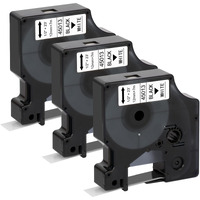 Label Maker Tape For Dymo D1 Labels Tape 45013 S0720530 Refill, Compatible Label Tape Replacement, Black On White, 1/2 Inch X 23 For Dymo Labelmanager 160 210D 280 360D, 5-Pack