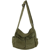 Canvas Shoulder Bag Large Hobo Crossbody Bag With Multiple Pockets Canvas Messenger Tote Bag For Women And Men
