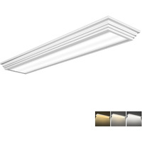 Faithsail Dimmable 4Ft Led Wraparound Light, 3 Color Temperature 3000K/4000K/5000K Cct 50W 5500Lm 4 Foot Kitchen Led Light Fixture, Flush Mount 48 Inch Linear Ceiling Lighting Fixture, 1 Pack