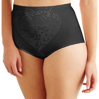 Bali Womens Jacquard Mesh Tummy Panel Firm Control 2-Pack Fajas Dfx710 Shapewear Brief, Black Jacquard/Black Jacquard, X-Large Us