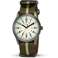 Infantry Glow In The Dark Military Watches For Men Analog Tactical Men's Wrist Watch Luminous Work Outdoor Sport Waterproof Field Wristwatch Green Nylon Band