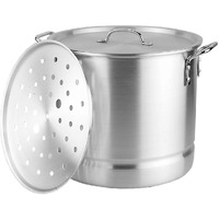 Kitchen Sense Aluminum Stock Pot With Steamer 16 Quart (4 Gallon)