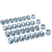 9/16-18 Aftermarket Open End Lug Nuts Set, 32Pcs Open Wheel Nut For Dodge Ram 1500 2500 3500 2002-2011, 9/16"" X18 Galvanized Conical Lugnuts For Dakota 2005-2011, Durango 04-09, Hummer 6&8 Wheel Rim