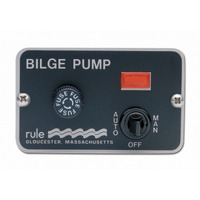 Rule 41 Marine Deluxe Panel Switch (12-Volt), Black, 3-1/4"" L X 2"" W,999
