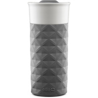 Ello Ogden Ceramic Travel Mug With Splash-Resistant Slider Lid And Protective Silicone Boot, Perfect For Coffee Or Tea, Bpa Free, Dishwasher Safe, Gray, 16 Oz, 758-0438-040