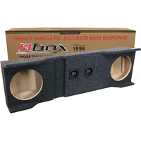 Atrend Bbox Dual 10 Inch Subwoofer Sealed Enclosure - Fits 1999-2006 Heavy Duty Chevrolet/Gmc Crew Cab - Car Subwoofer Boxes & Enclosures - Subwoofer Box Improves Audio Quality, Sound And Bass - Charcoal