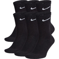 Nike Everyday Cushion Crew Socks, Unisex , Black/White, M (Pack Of 6 Pairs Of Socks)