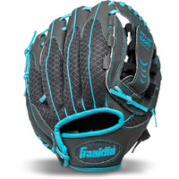 Franklin Sports Kids Baseball Glove - Youth Baseball, Softball + Teeball Glove For Boys + Girls - Shok Sorb Glove - Right Hand Throw - Graphite Blue - 10.5