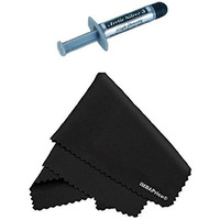 Arctic Silver 5 High-Density Polysynthetic Silver Thermal Compound, 3.5 Grams + Microfiber (7"" X 6"") Cleaning Cloth