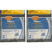 Envirocare Premium Replacement Vacuum Cleaner Filters Made To Fit Kenmore Sears Progressive Cf1, Progressive & Whispertone, Panasonic Vacuum Cleaners, 86883, 86880, 20-86883, 4 Filters