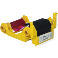 Zebra 800033-840 True Colours Ix Series Ymcko Color Ribbon For Zxp Series 3 Card Printers. 200 Prints., W/Id Zone Premium White Blank Plastic Cr80 30 Mil Pvc Cards (500 Pk)