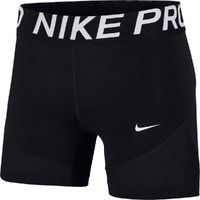 Nike Women's Pro 5"" Training Short (Black/White, Medium)