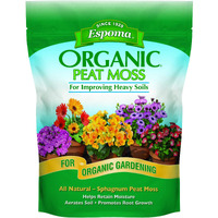Espoma Organic Peat Moss; All-Natural Horticultural Grade Sphagnum Peat Moss Approved For Organic Gardening. Helps Improve Aeration & Moisture Retention. Promotes Root Growth - Pack Of One