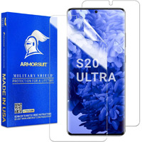 Armorsuit (2 Pack) Militaryshield Screen Protector Designed For Samsung Galaxy S20 Ultra 5G (6.9"") (Case Friendly) Ultrasonic Fingerprint Compatible Anti-Bubble Hd Clear Film